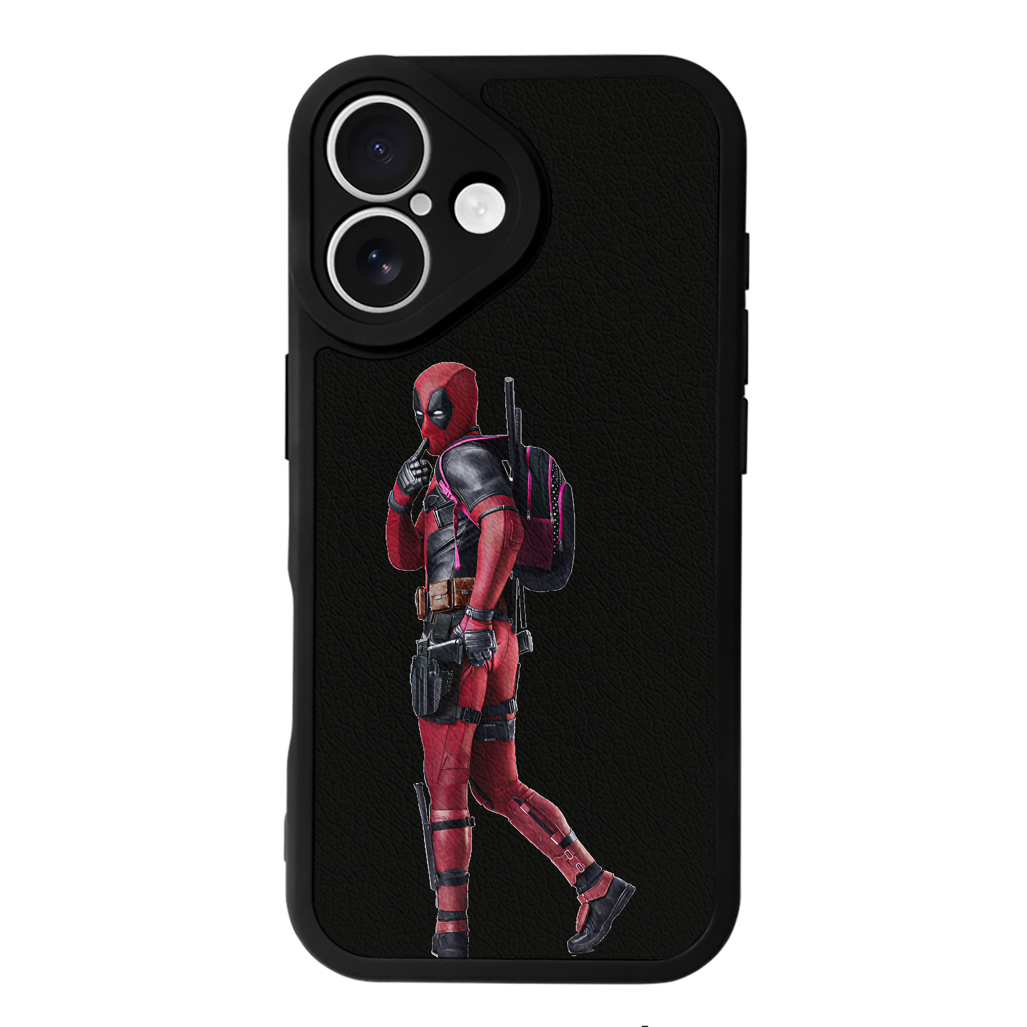 （画像用） Deadpool デッドプール 【iPhone 16シリーズ対応】シリコンスマホケース（レザー調） 材質：シリコン